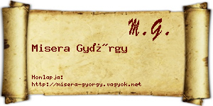 Misera György névjegykártya